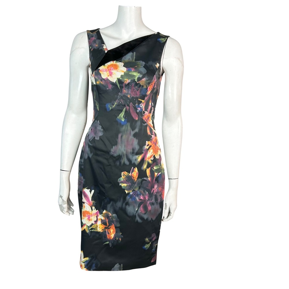 Karen Millen Floral Dress Size 6 Sheath Orchid Pretty Little Liars Hanna Marin